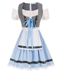 Kate Kasin Dirndl Blue Dress Oktoberfest German NWOT MED